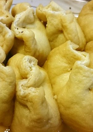 鶏ひき肉と豆腐の巾着煮-レシピのメイン写真