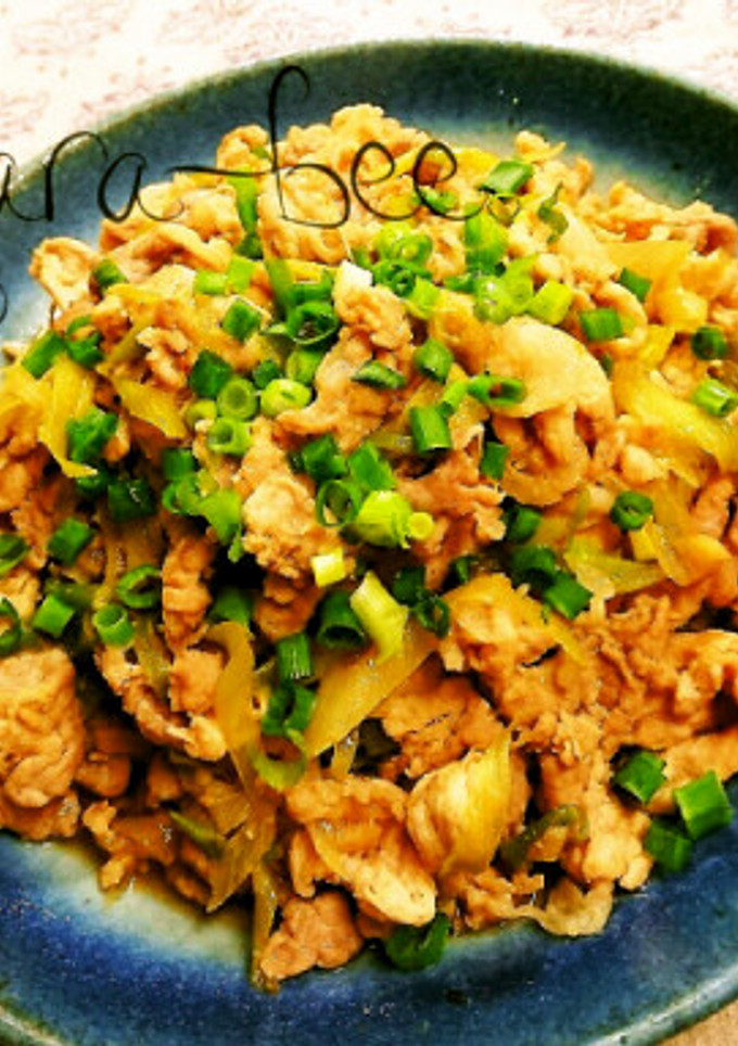 お肉やわらか♡豚こまと長ネギの生姜焼き-レシピのメイン写真