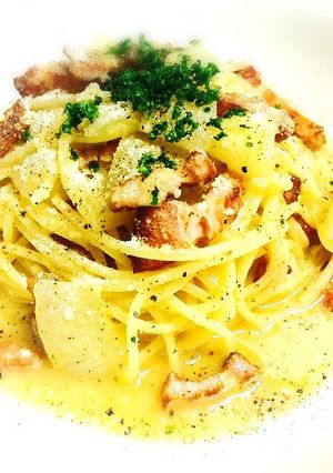生クリームなし！炭焼き風カルボナーラ！！-レシピのメイン写真