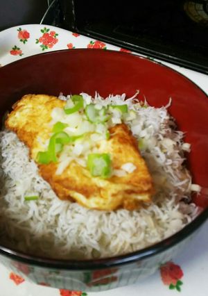 朝ごはんやランチに！揚げ卵としらすのご飯-レシピのメイン写真