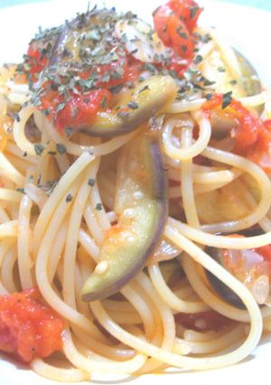 トマトとナスのパスタ♪-レシピのメイン写真