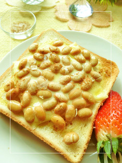 燻香ほのか✿蒸し大豆のトースト-レシピのメイン写真
