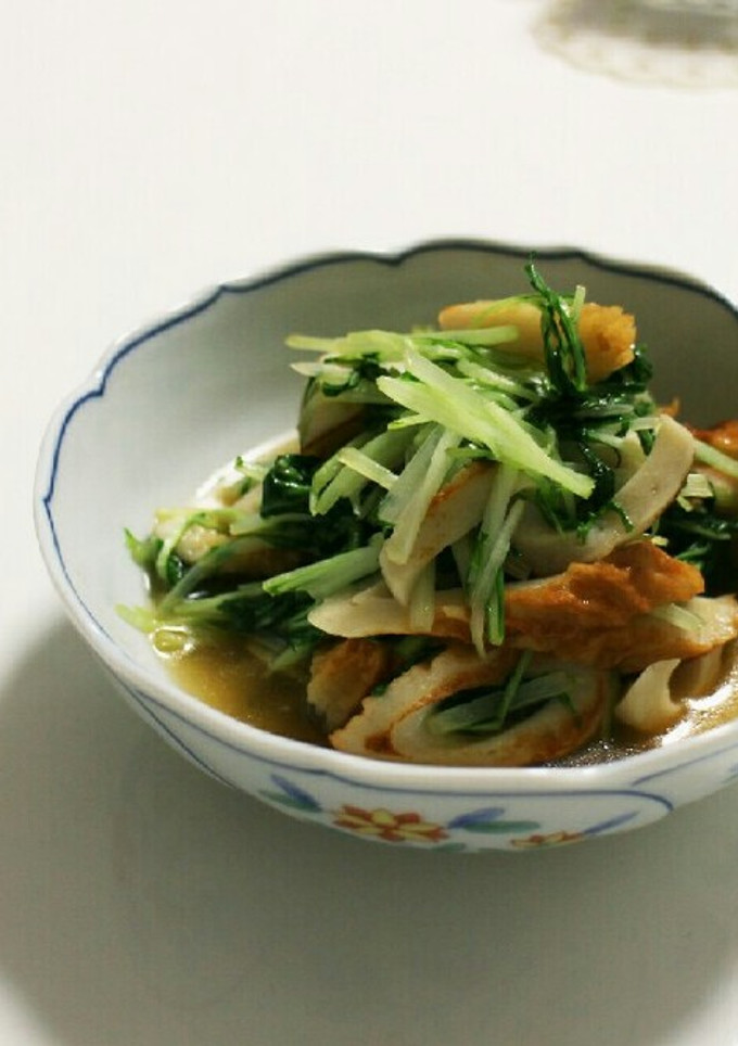 めんつゆで簡単☆水菜とちくわの炒め煮-レシピのメイン写真