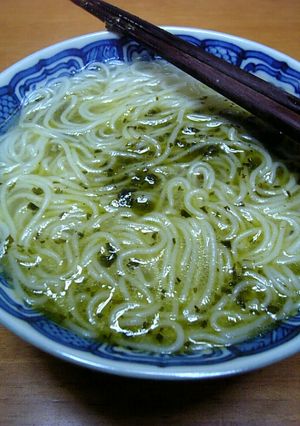 バジルinにゅうめん-レシピのメイン写真