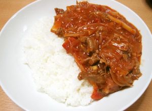 簡単！牛肉とトマト缶のハヤシライス-レシピのメイン写真