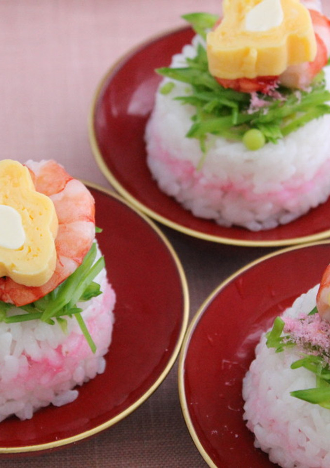 卵とチーズのお花のちらし寿司-レシピのメイン写真