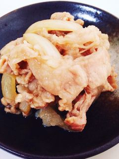 簡単!豚こまと玉ねぎの甘辛炒め-レシピのメイン写真