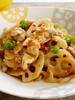 れんこんと豚肉の簡単オイスターソース炒め-レシピのメイン写真