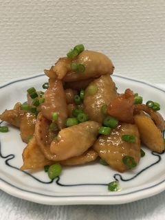 箸休めに簡単一品♪ 鶏皮の甘辛煮 10分-レシピのメイン写真