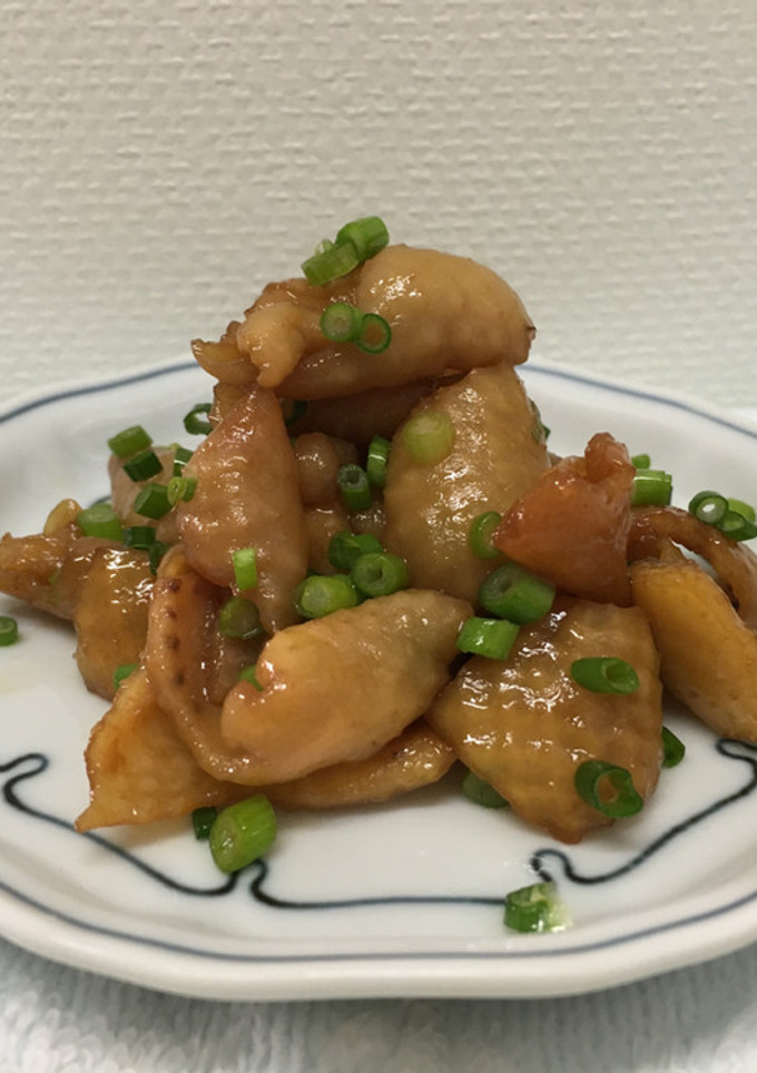 箸休めに簡単一品♪ 鶏皮の甘辛煮 10分-レシピのメイン写真