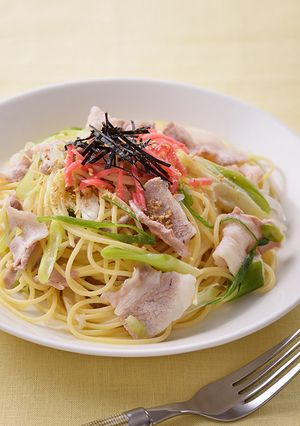 豚バラとネギの中華風パスタ-レシピのメイン写真
