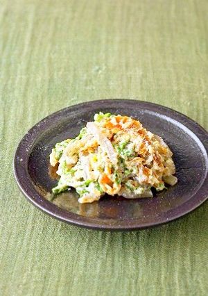 食物繊維を！干し柿とコンニャクの白和え-レシピのメイン写真