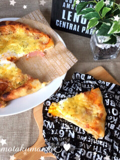 簡単★耳までチーズ♡とろとろ〜卵ピザ-レシピのメイン写真