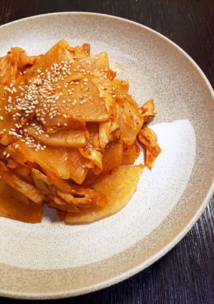 簡単!節約!大根とちくわのキムチーズ炒め-レシピのメイン写真