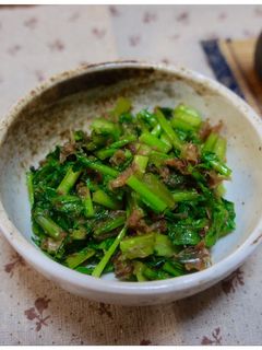 かぶの葉と鰹節の炒め物-レシピのメイン写真