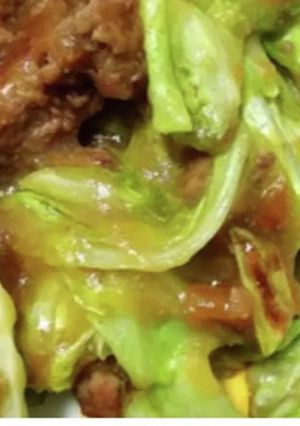 食べ応え抜群！キャベツと味噌挽肉炒め！-レシピのメイン写真