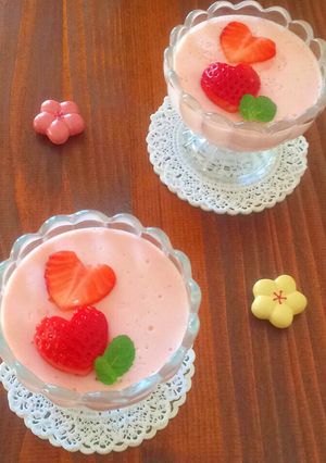 さわやか〜＊苺ヨーグルトプリン＊-レシピのメイン写真