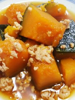 簡単副菜!かぼちゃのそぼろ煮-レシピのメイン写真
