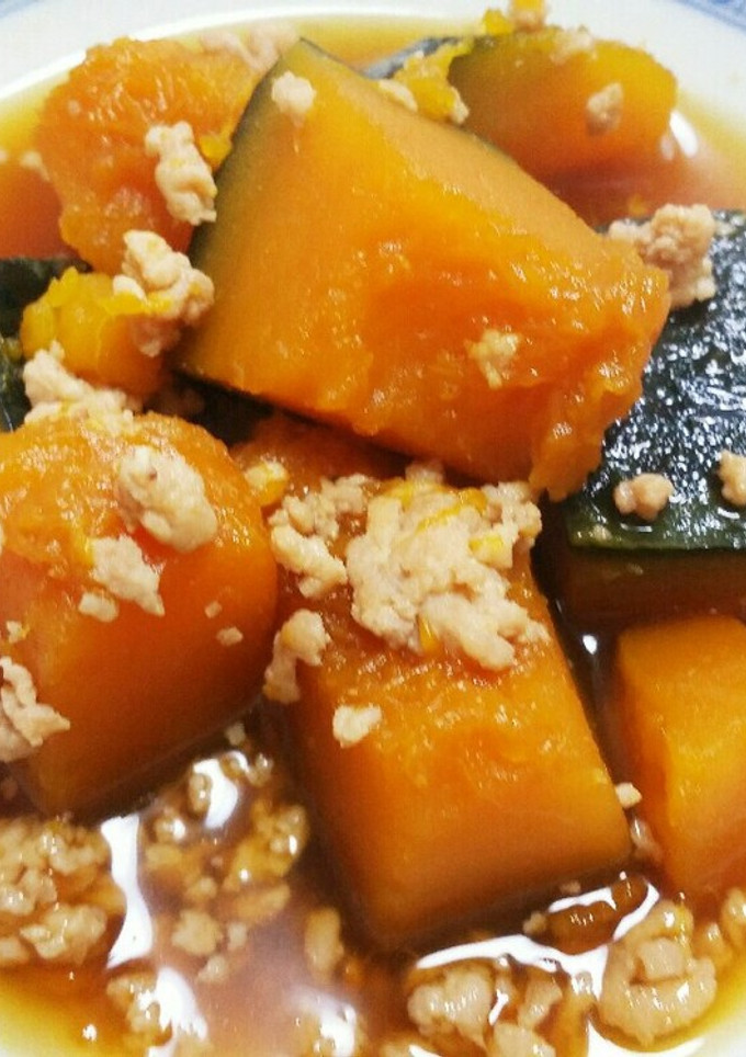 簡単副菜！かぼちゃのそぼろ煮-レシピのメイン写真