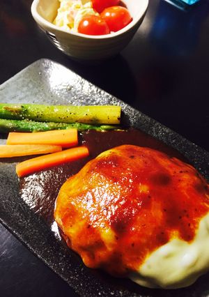 ふわふわ肉汁ハンバーグ♡-レシピのメイン写真