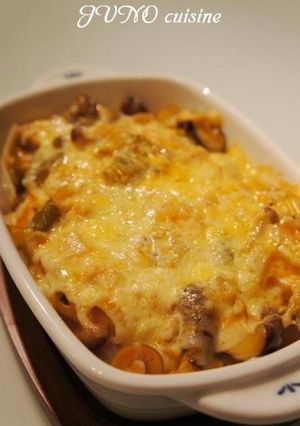 簡単トマトクリームソースきのこグラタン-レシピのメイン写真