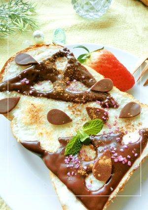 水切りYGのココナッツ生チョコトースト-レシピのメイン写真