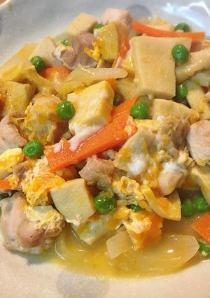 子供も大好き！高野豆腐と鶏肉の炒り煮♡-レシピのメイン写真