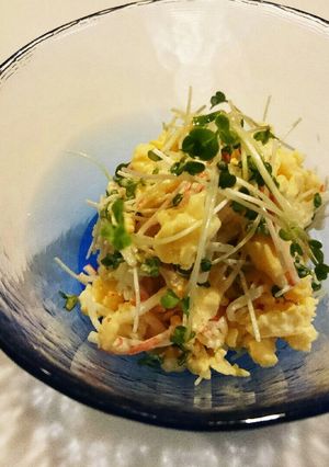 食感楽しむブロッコリースプラウトサラダ-レシピのメイン写真
