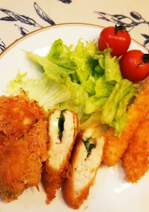 節約満腹！ササミチーズの大葉はさみ揚げ☆-レシピのメイン写真