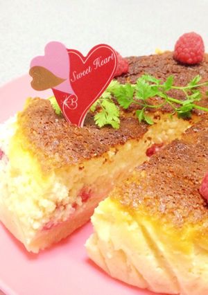 ラズベリー♪ホワイトチョコチーズケーキ♡-レシピのメイン写真
