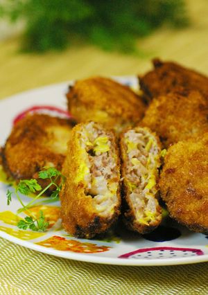 フライパンで簡単キャベツ＆チーズメンチ-レシピのメイン写真