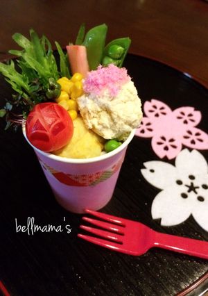 盛るだけ！簡単ヘルシーおからサラダカップ-レシピのメイン写真