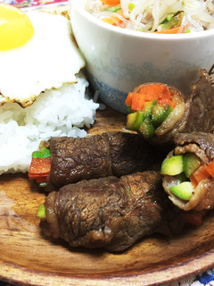 簡単♡お弁当にも♡野菜肉巻き♪-レシピのメイン写真