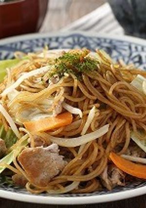 焼きそば風大麦麺-レシピのメイン写真
