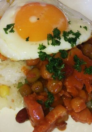 ﾍﾞｰｺﾝと豆のﾄﾏﾄ煮★野菜ﾋﾟﾗﾌ-レシピのメイン写真
