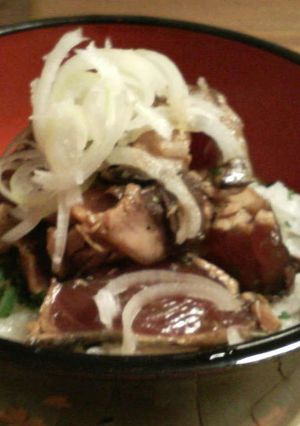 大葉にんにくしょうゆ絶品カツオのたたき丼-レシピのメイン写真