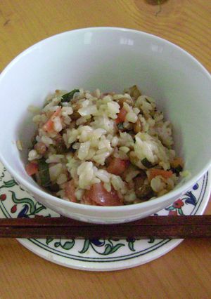 納豆チャーハン - トマトと青じそ入り-レシピのメイン写真