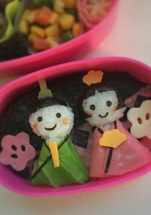 キャラ弁❤︎ごはんのおひなさま-レシピのメイン写真