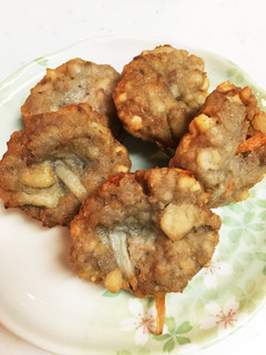 ♪豚ひき肉と根菜の揚げだんご♪-レシピのメイン写真