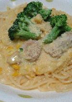 コーンクリームパスタ-レシピのメイン写真