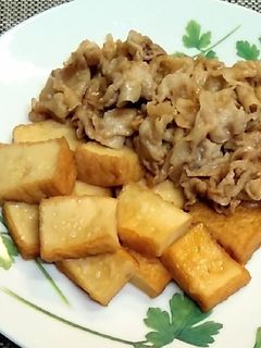 厚揚げと豚バラ肉のすき焼き風旨々煮-レシピのメイン写真