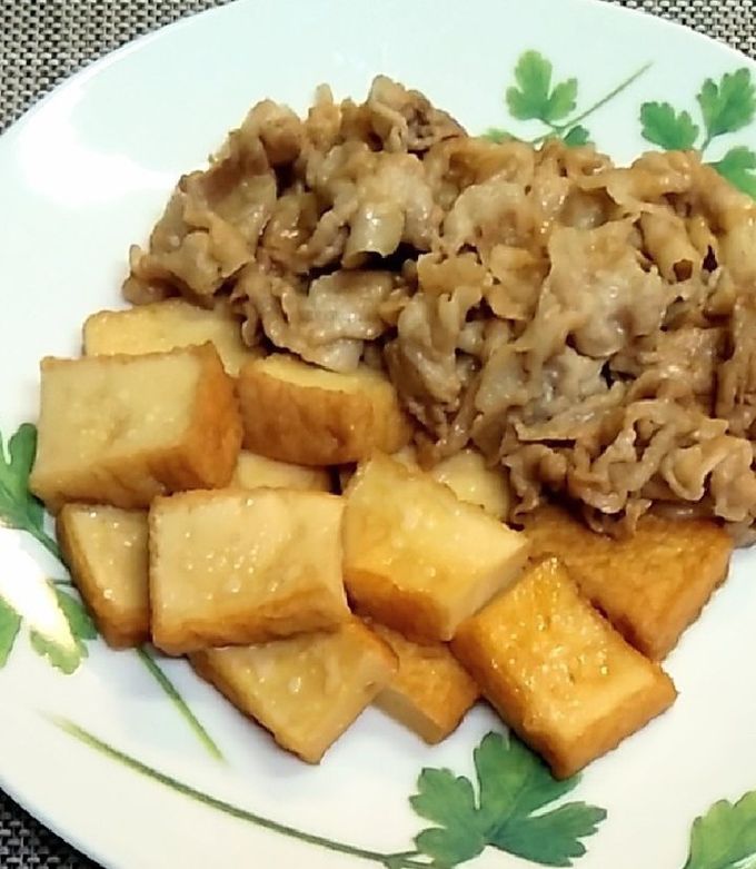 厚揚げと豚バラ肉のすき焼き風旨々煮-レシピのメイン写真