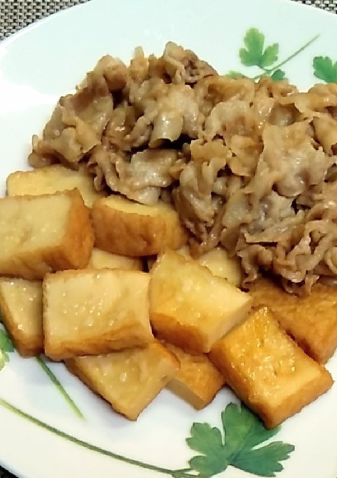 厚揚げと豚バラ肉のすき焼き風旨々煮-レシピのメイン写真