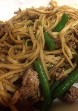 香港XO醤雑菌四季豆炒伊麺-レシピのメイン写真