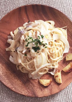 豆乳クリームパスタ-レシピのメイン写真