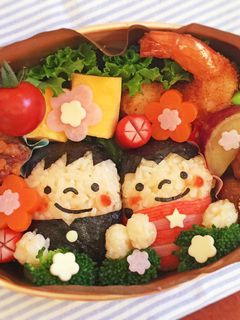 卒業&入学おめでとう♡春弁当♡キャラ弁-レシピのメイン写真