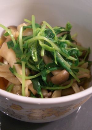 豆苗ときのこの煮浸し-レシピのメイン写真