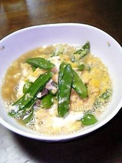 ◆簡単☆絹さや(さやえんどう)の卵とじ◆-レシピのメイン写真