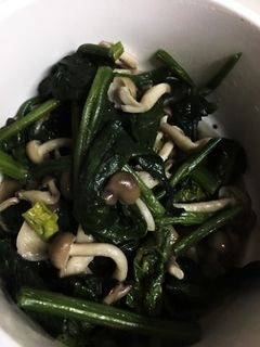 簡単副菜!しめじとほうれん草炒め!-レシピのメイン写真