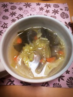 野菜のピリ辛わかめスープ-レシピのメイン写真